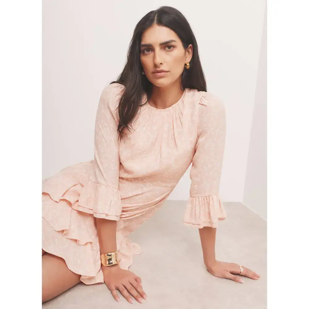 Mint Velvet Pink Floral Print Mini Dress